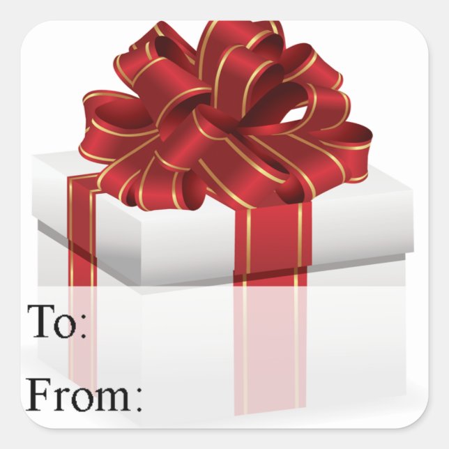 Sticker Carré Balise cadeau cadeau cadeau cadeau cadeau cadeau c (Devant)