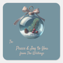 Balise cadeau de Noël de l'ornement vintage Sticke