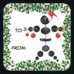 Sticker Carré Balise cadeau Holly Christmas Weighter-lifter<br><div class="desc">Cet autocollant cadeau de Noël haltérophilie est parfait pour tous ceux qui aiment le sport de l'haltérophilie.</div>