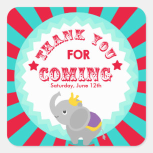 Sticker Carré Balise Circus Merci