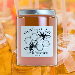 Sticker Carré Balise de promotion de mariage de l'abeille