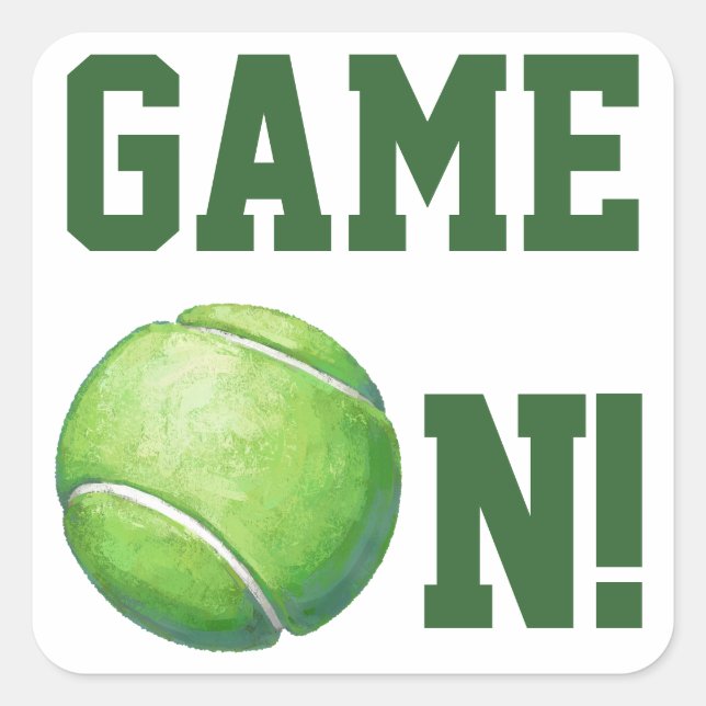Sticker Carré Ball de tennis (Devant)