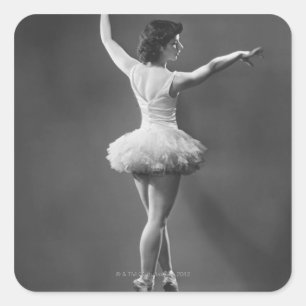Sticker Carré Ballerina à Tutu