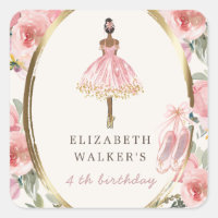 ballerina princesse floral blush fête d'anniversai