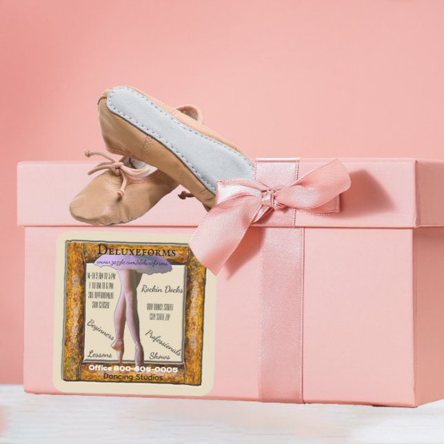 Sticker Carré Ballet Dance Wood (Créateur téléchargé)