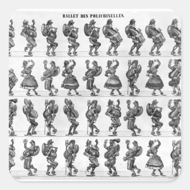 Sticker Carré Ballet des Polichinelles (Devant)