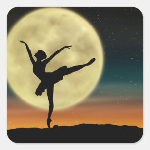 Sticker Carré Ballet Lune