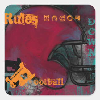 STICKER CARRÉ BALLON DE FOOT AMÉRICAIN