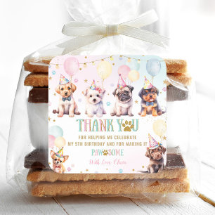 Sticker Carré Ballons de Chiens de Chiens de Chiens adorables mi