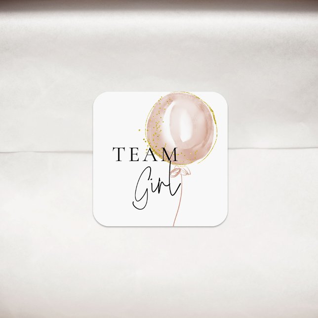 Sticker Carré Balloon rose et bleu Evele Genre Équipe Fille (Créateur téléchargé)