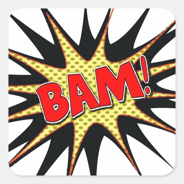 Sticker Carré Bam ! (Devant)
