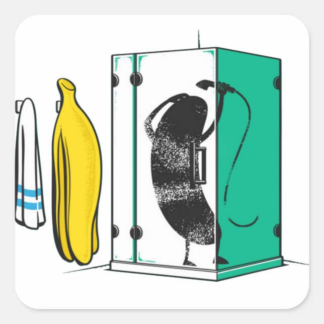 Sticker Carré Banane (Devant)