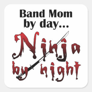 Sticker Carré Band Mom Ninja