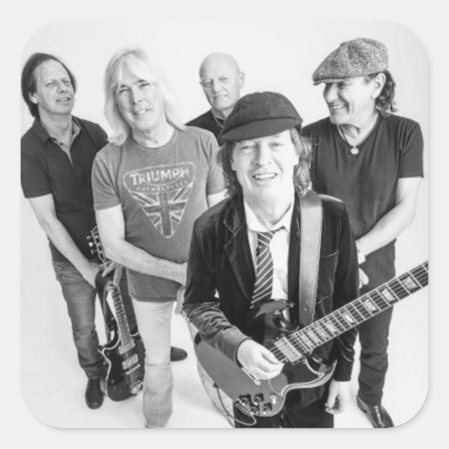 Sticker Carré Bande de musique (Devant)