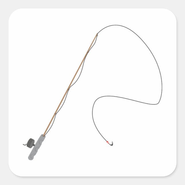 Sticker Carré Bande de pêche (Devant)