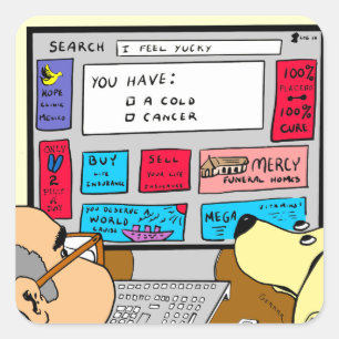 Sticker Carré Bande dessinée de diagnostic de 883 moteurs de