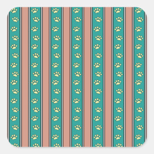 Sticker Carré Bandes d'empreintes