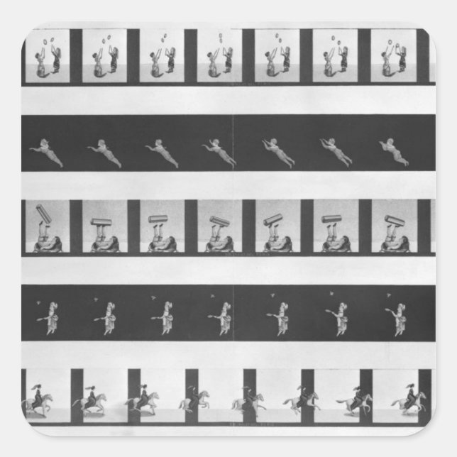 Sticker Carré Bandes-photos pour un praxinoscope (Devant)