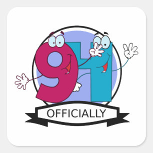 Sticker Carré Bannière d'anniversaire officielle 94