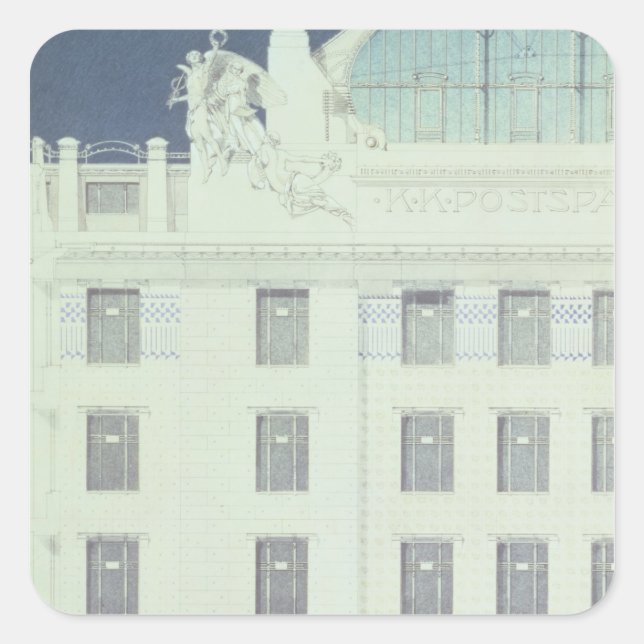 Sticker Carré Banque d'épargne des postes, Vienne (Devant)