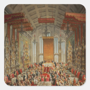 Sticker Carré Banquet de couronnement de Joseph II à Francfort