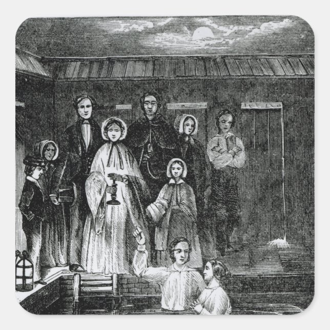 Sticker Carré Baptême mormon (Devant)