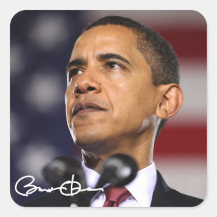 Sticker Carré Barack Obama