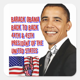 Sticker Carré Barack Obama, Retour À Retour_