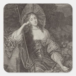 Sticker Carré Barbara Duchess de Cleaveland (1641-1709) en tant 