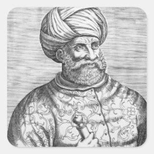 Sticker Carré Barbarossa, illustration d'André Thevet