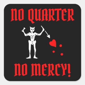 Sticker Carré Barbe noire le pirate (Edward Teach)
