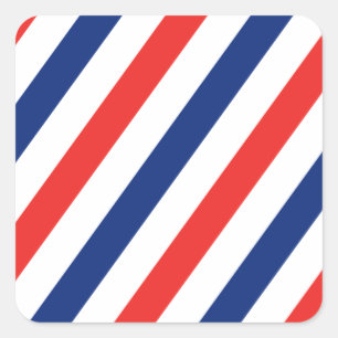 Sticker Carré Barber Stripes