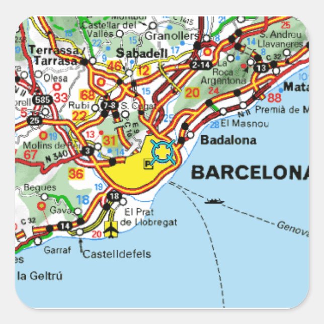 STICKER CARRÉ BARCELONA (Devant)