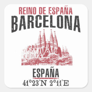 Sticker Carré Barcelone