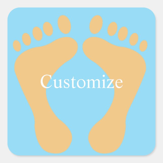 Sticker Carré Barefoot Beach Bum Thunder_Cove (Devant)