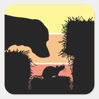 Sticker Carré Barn Hunt Nose Work : travail du nez pour chien et