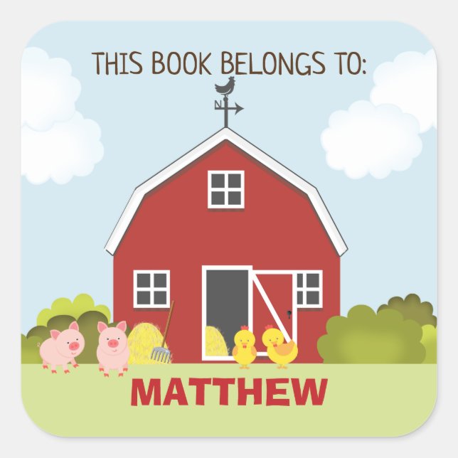 Sticker Carré Barnyard (Devant)