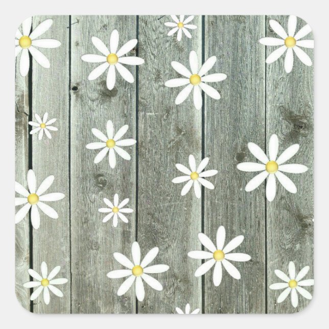 Sticker Carré Barque Daisy Flower (Devant)