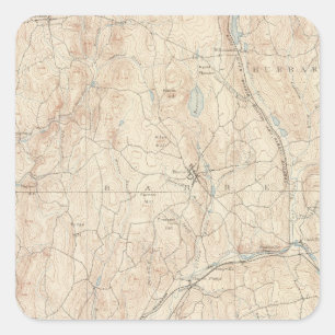 Sticker Carré Barre, Massachusetts