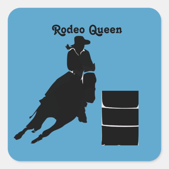 Sticker Carré Barrel Racer (Devant)