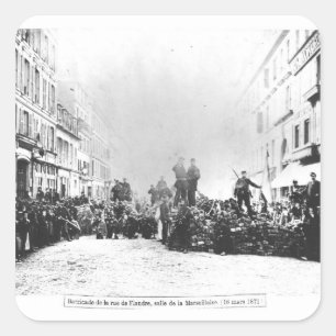 Sticker Carré Barricade dans la rue de Flandre