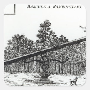 Sticker Carré Bascule de jardin à Rambouillet, de 'DES N de