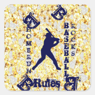 Sticker Carré Base-ball