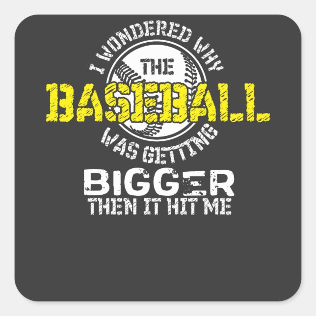 Sticker Carré Baseball (Devant)