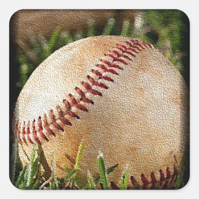 Sticker Carré Baseball (Devant)
