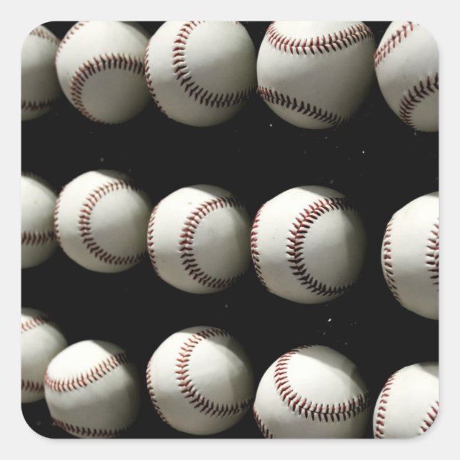 Sticker Carré Baseballs (Devant)
