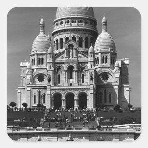 Sticker Carré Basilique Sacré-Cœur de Paris France vintage