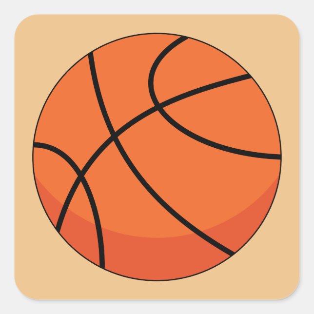 Sticker Carré Basket-ball (Devant)