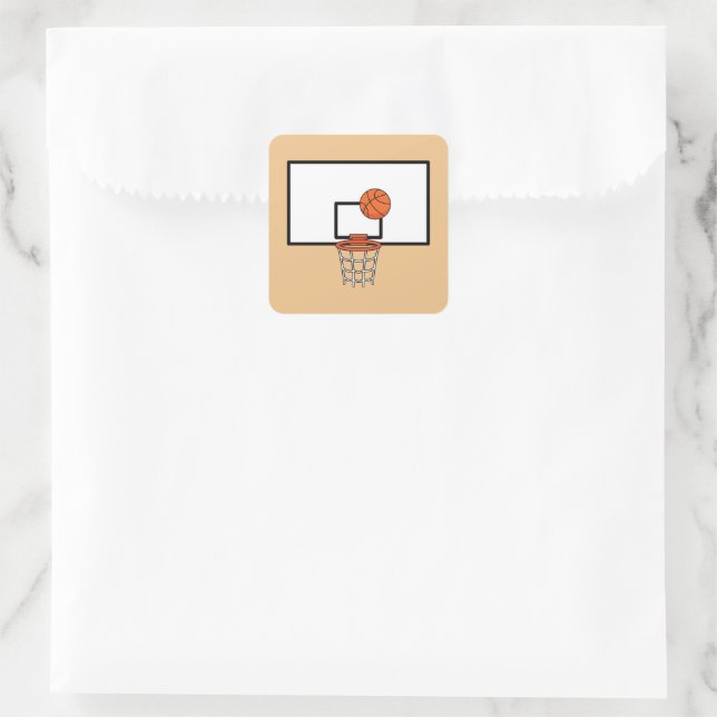 Sticker Carré Basket-ball (Sac)