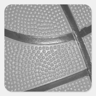 Sticker Carré Basket-ball noir et blanc